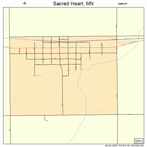 Sacred Heart, MN street map