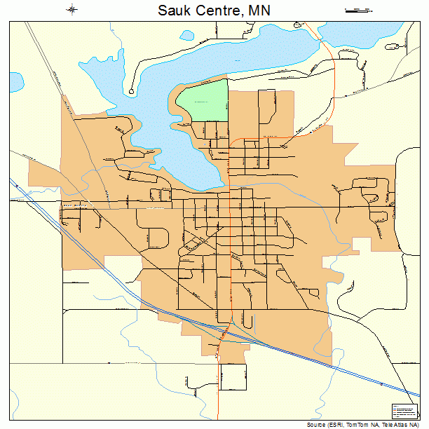 Sauk Centre, MN street map