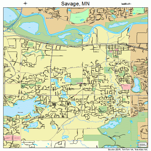Savage, MN street map