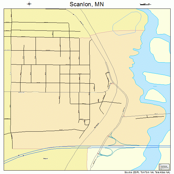 Scanlon, MN street map