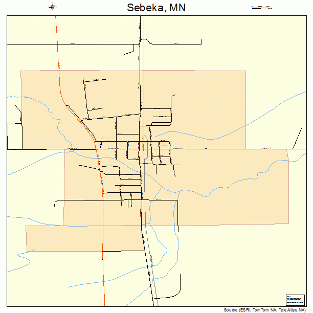 Sebeka, MN street map