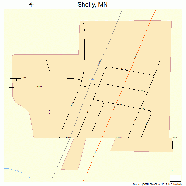 Shelly, MN street map