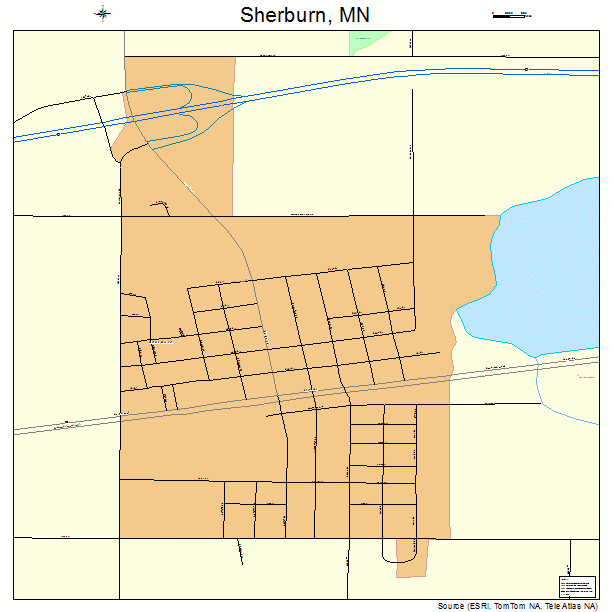 Sherburn, MN street map