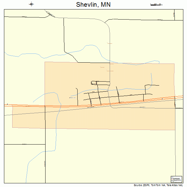 Shevlin, MN street map