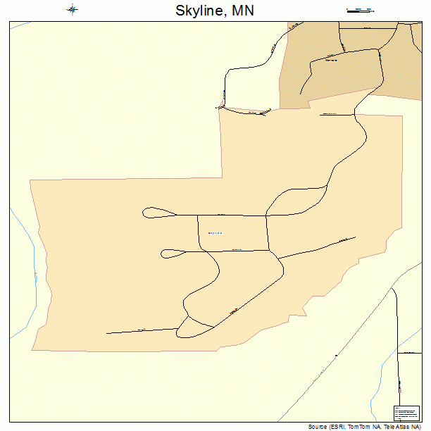 Skyline, MN street map