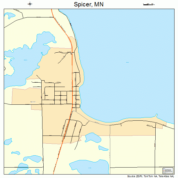 Spicer, MN street map