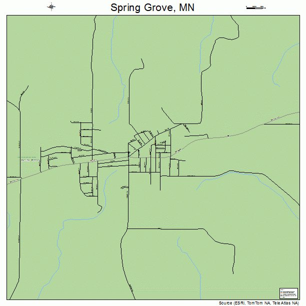 Spring Grove, MN street map