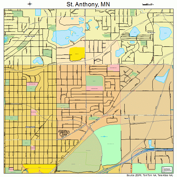 St. Anthony, MN street map