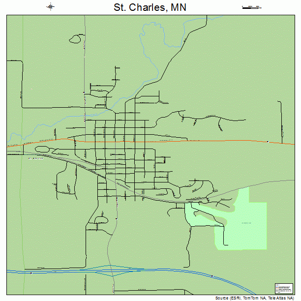 St. Charles, MN street map