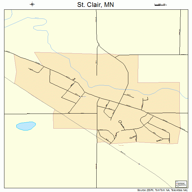 St. Clair, MN street map