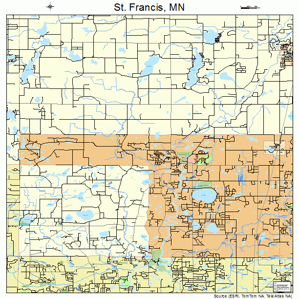 St. Francis, MN street map