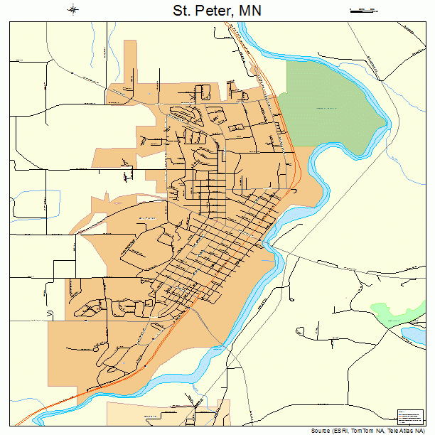 St. Peter, MN street map
