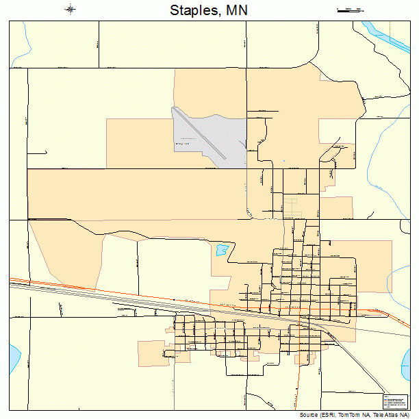 Staples, MN street map