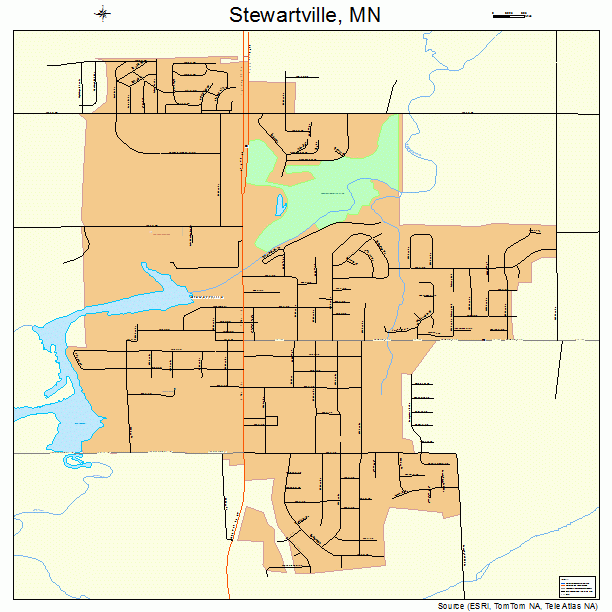 Stewartville, MN street map