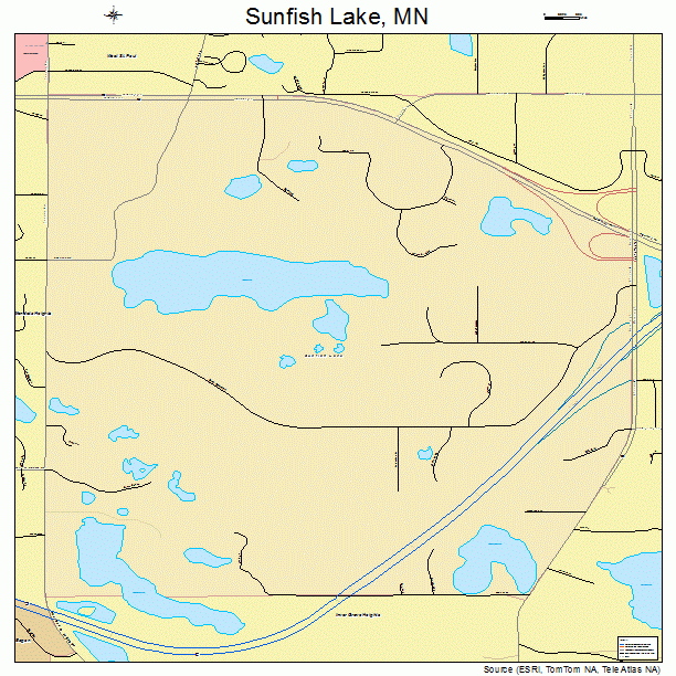 Sunfish Lake, MN street map