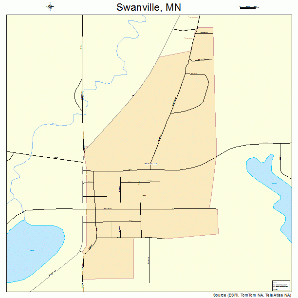 Swanville, MN street map