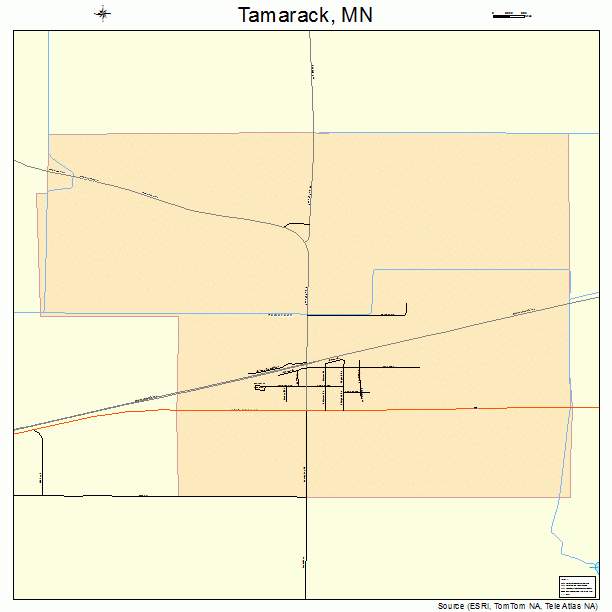 Tamarack, MN street map