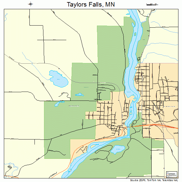 Taylors Falls, MN street map