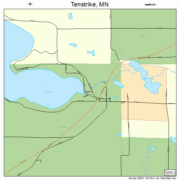 Tenstrike, MN street map