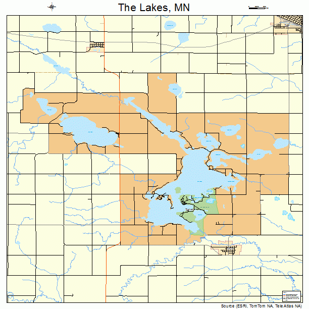 The Lakes, MN street map