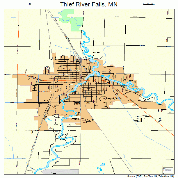 Thief River Falls, MN street map