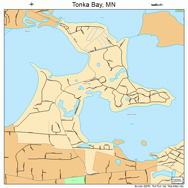 Tonka Bay, MN street map