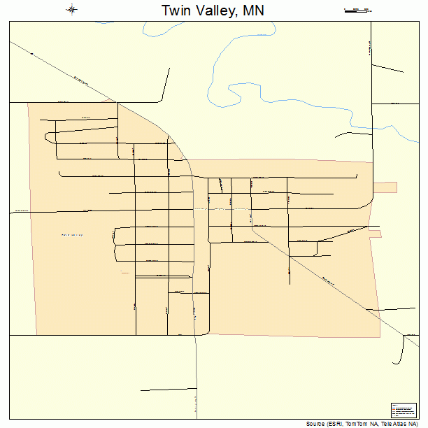 Twin Valley, MN street map