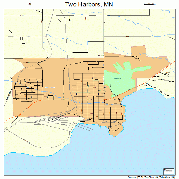 Two Harbors, MN street map