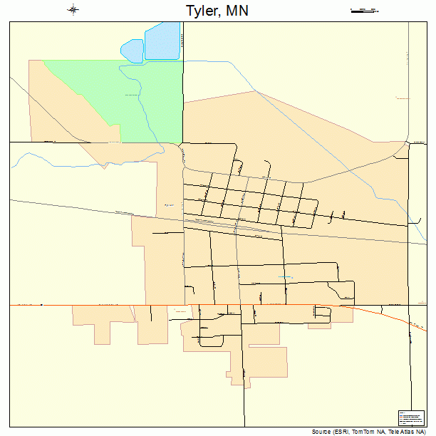 Tyler, MN street map