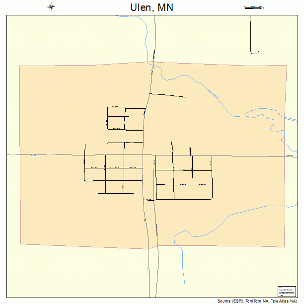 Ulen, MN street map