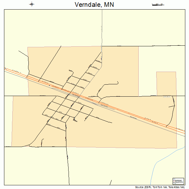 Verndale, MN street map