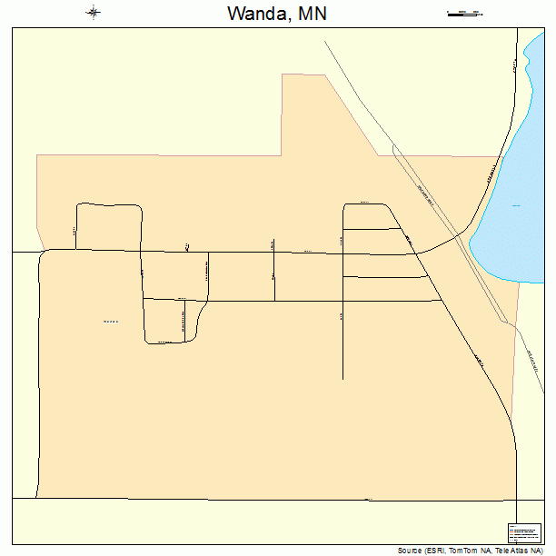 Wanda, MN street map