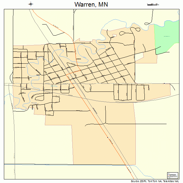 Warren, MN street map