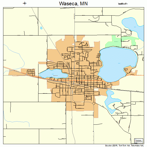 Waseca, MN street map
