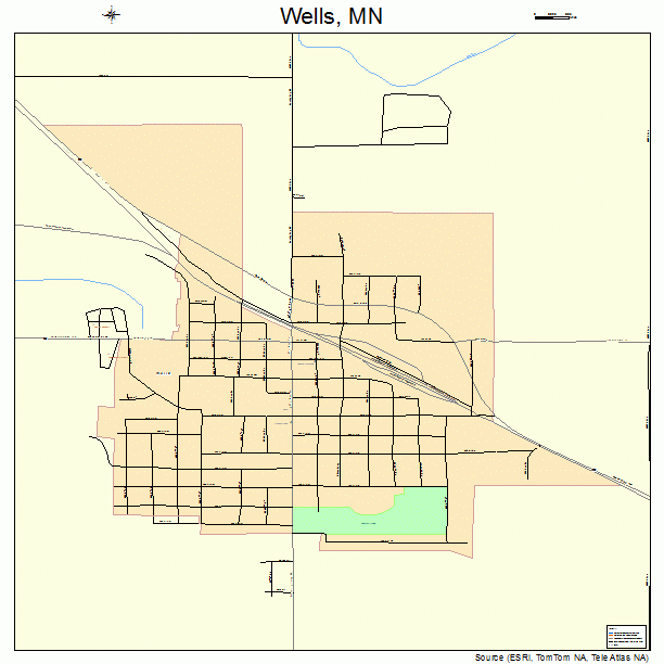 Wells, MN street map