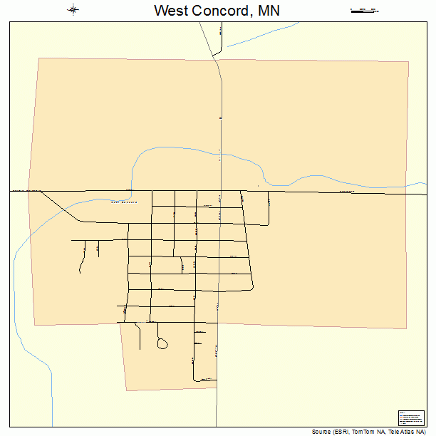 West Concord, MN street map