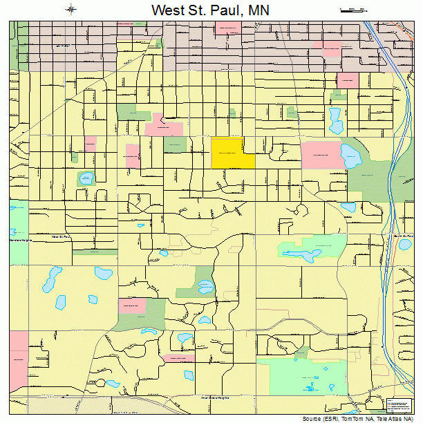 Map of St.Paul, MN, Minnesota