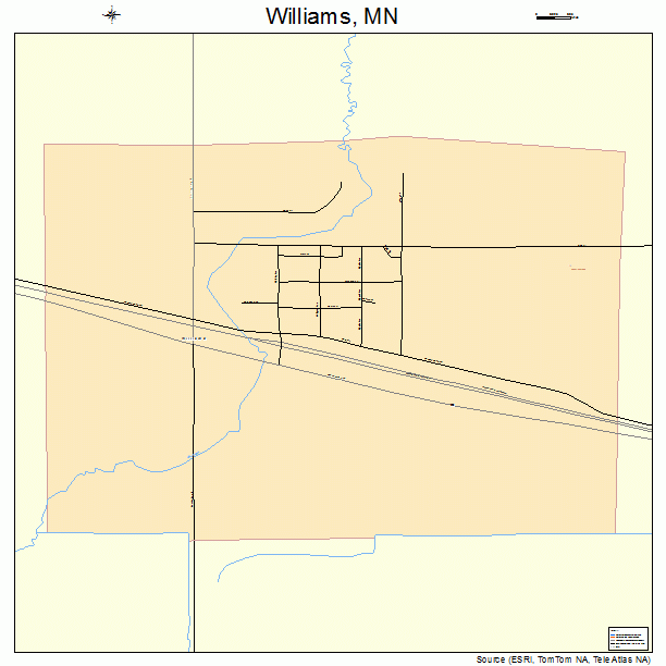 Williams, MN street map