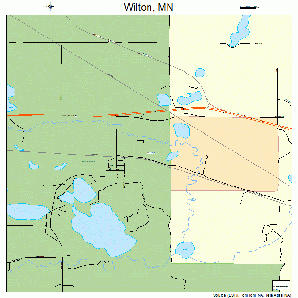Wilton, MN street map
