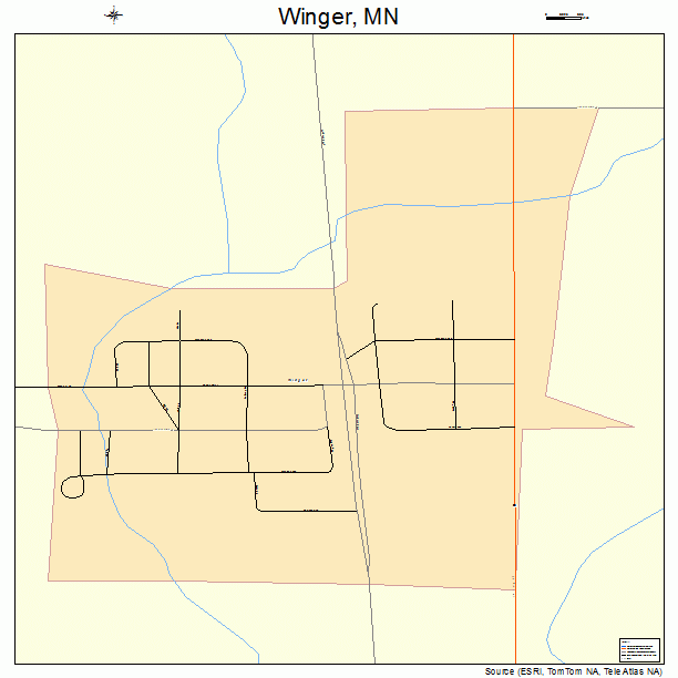 Winger, MN street map