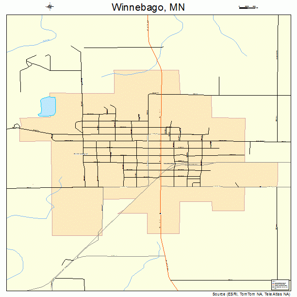Winnebago, MN street map