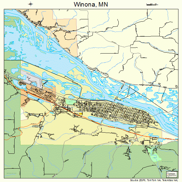 Winona, MN street map