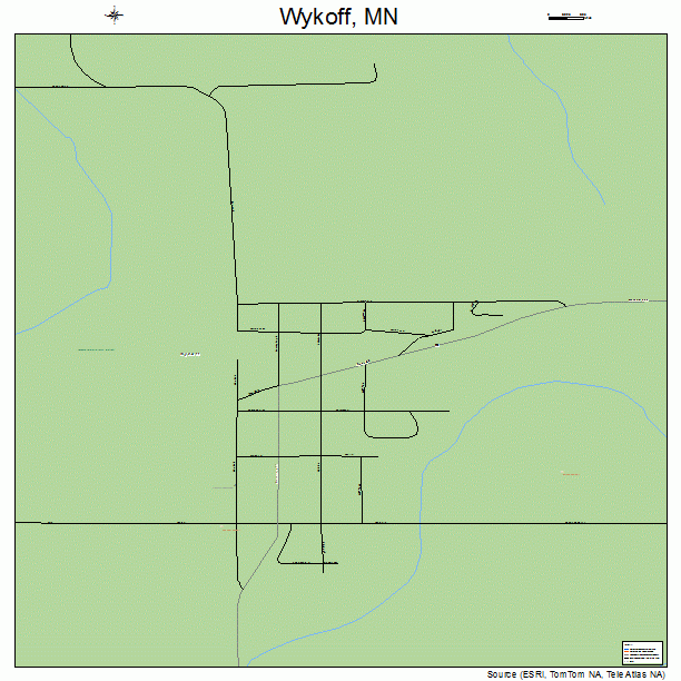 Wykoff, MN street map