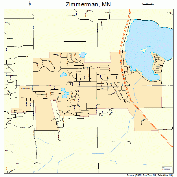 Zimmerman, MN street map