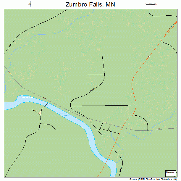 Zumbro Falls, MN street map