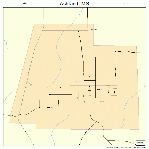 Ashland, MS street map