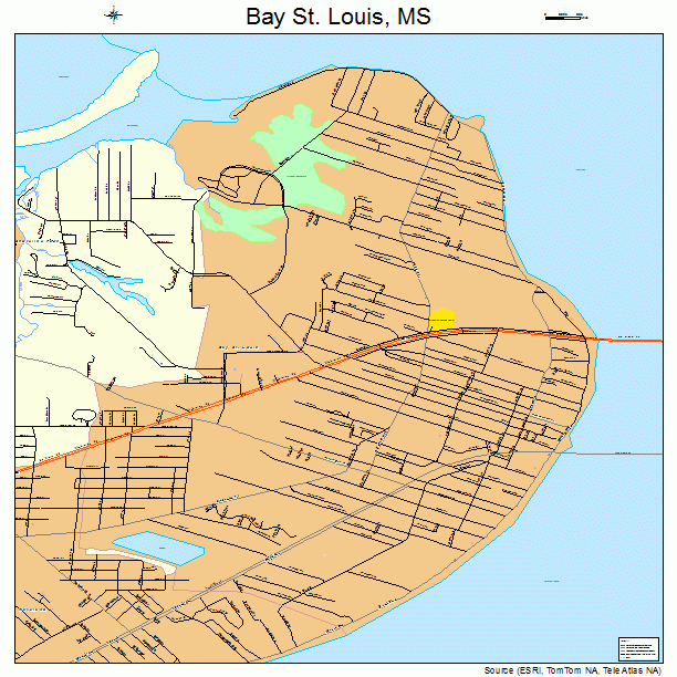Bay St. Louis, MS street map