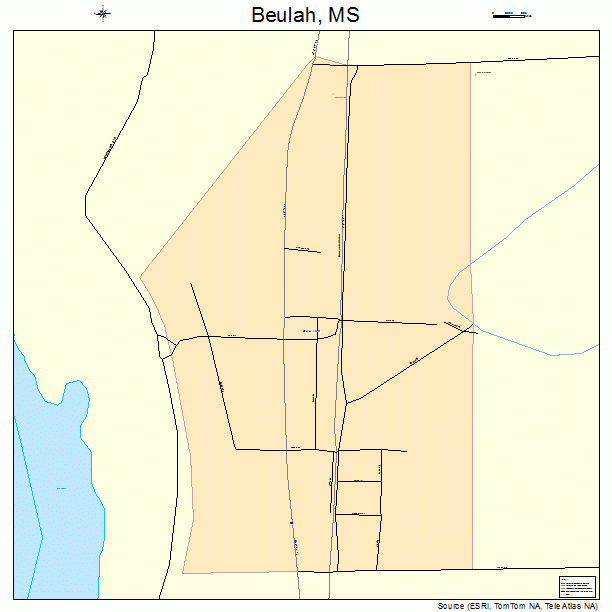 Beulah, MS street map