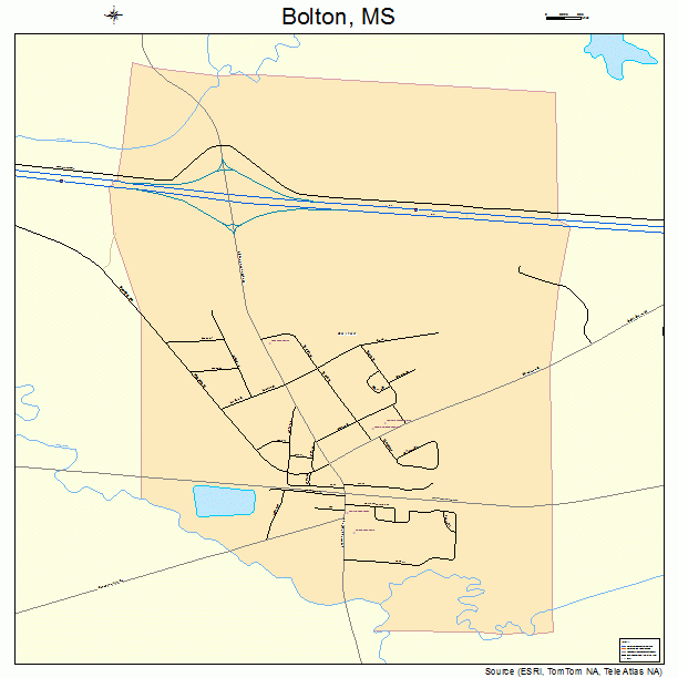 Bolton, MS street map