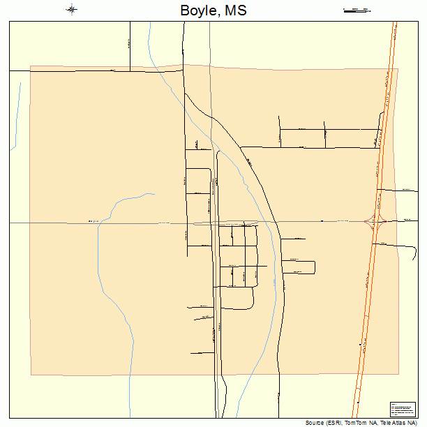 Boyle, MS street map